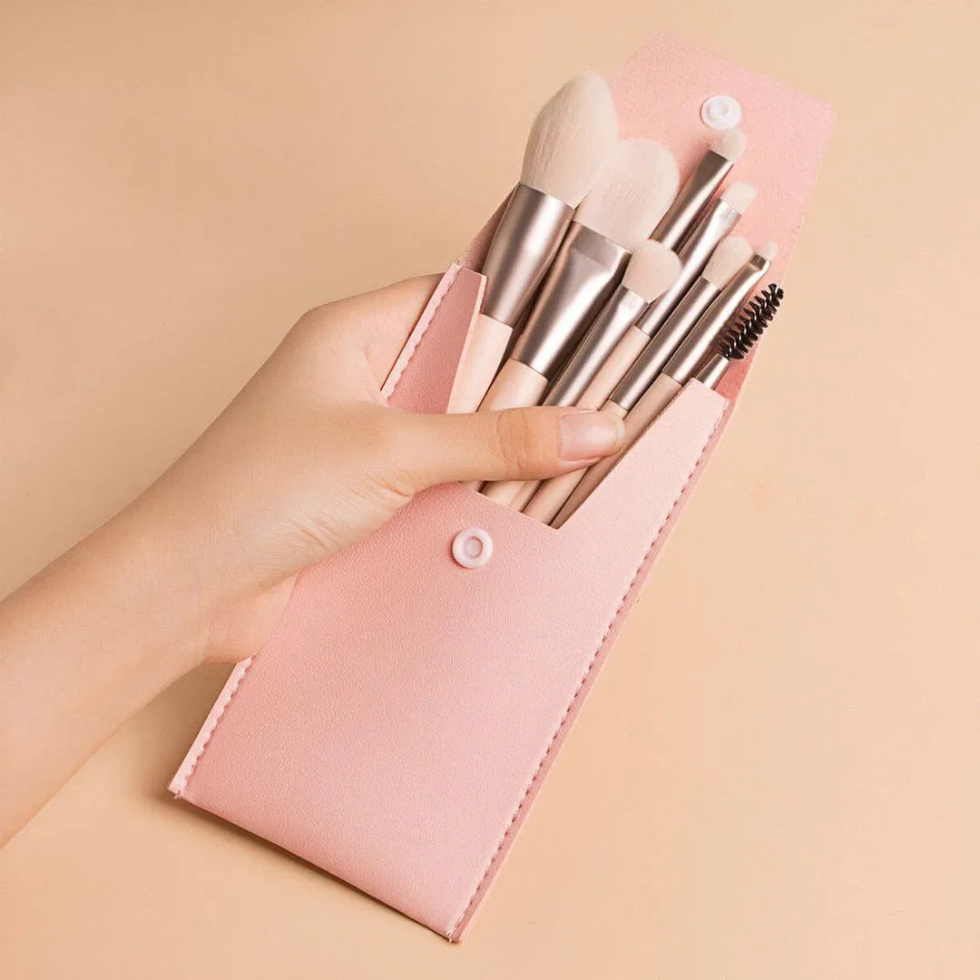 Portable 8Pcs Makeup Brush Set Soft Makeup Concealer Brush Blush Loose Powder Brush Eye Shadow Foundation Brush Beauty Tools