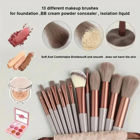 Soft Fluffy Professional Makeup Brush Set - 13-16pcs for Foundation, Eyeshadow, and More