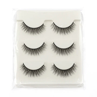 3/5 Pairs Hot Sale Natural Long 3D Mink Lashes Soft Short Faux Cils Handmade Fake Lashes Makeup Tool Eyelash Extension maquiagem