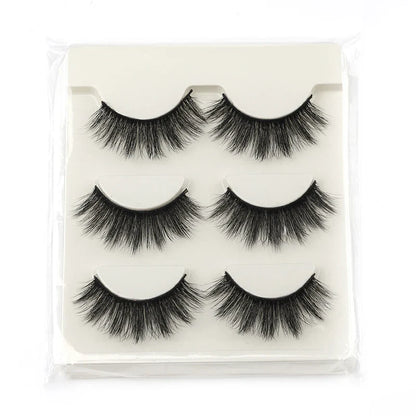 3/5 Pairs Hot Sale Natural Long 3D Mink Lashes Soft Short Faux Cils Handmade Fake Lashes Makeup Tool Eyelash Extension maquiagem